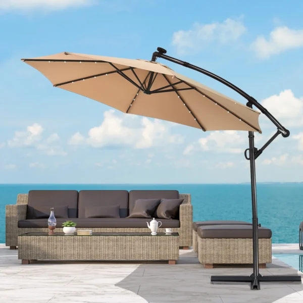 Spotlightllc Patio Offset Umbrella Solar Powered LED - Image 2