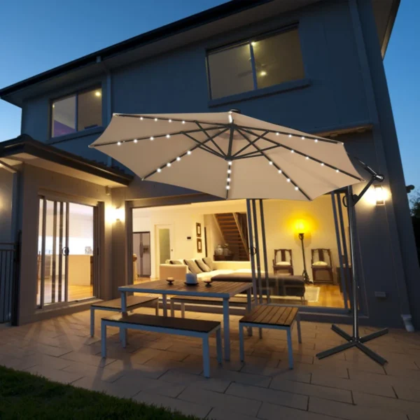 Spotlightllc Patio Offset Umbrella Solar Powered LED - Image 3